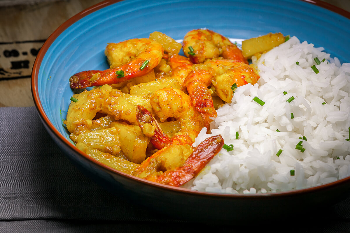 Colombo à l'antillaise de crevettes