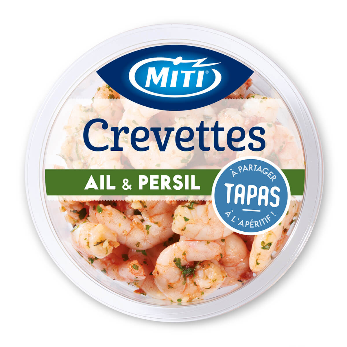 Crevettes décortiquées sauce ail et persil 100g Miti